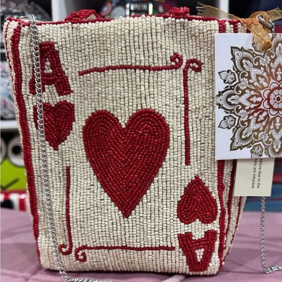 Viral Beaded Playing Card Handbag